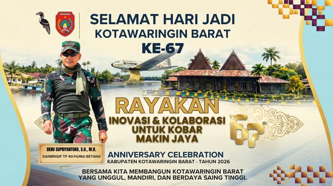 HUT ke-67 Kobar, Danbrigif TP 40/HB Harapkan Sinergi dengan Masyarakat Semakin Kuat